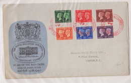 GRAN BRETAGNA 1940 CENTENARIO PRIMO FRANCOBOLLO 6 V. SU BUSTA FDC - ....-1951 Pre Elizabeth II