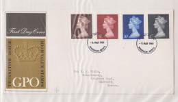 GRAN BRETAGNA 1969 GPO 4 VALORI SU BUSTA FDC - 1952-1971 Pre-Decimal Issues