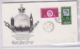 GRAN BRETAGNA 1961 CONFERENZA PARLAMENTARE SU BUSTA FDC  - 1952-1971 Pre-Decimal Issues