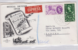 GRAN BRETAGNA 1960 GENERAL LETTER OFFICE SU BUSTA PRIMO GIORNO VERSO BOLAFFI FDC - 1952-1971 Em. Prédécimales