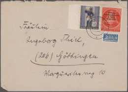 Berlin: 1950/1956, Partie Von Ca. 65 Briefen Und Karten, Dabei ERP, Glocken, Rek - Storia Postale