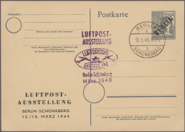 Berlin - Ganzsachen: 1949/1950, 5 Ganzsachenkarten, Jeweils Blanko Mit Sonderste - Altri & Non Classificati