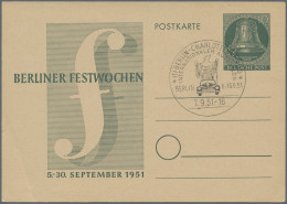 Berlin - Ganzsachen: 1951/1965, Partie Von 33 Ganzsachen (amtlich/privat) Mit Ka - Altri & Non Classificati