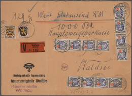 Französische Zone: 1946/1948, WERTBRIEFE, Nette Kl. Sammlung Von 13 Wertbriefen - Sonstige & Ohne Zuordnung