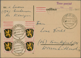 Französische Zone: 1946/1949, Partie Von 110 Briefen Und Karten In Netter Vielfa - Autres & Non Classés