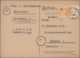 Bizone: 1946/1949, Partie Von Ca. 280 Briefen Und Karten Mit Meist Frankaturen A - Altri & Non Classificati