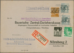 Bizone: 1948/1952, Bauten, Saubere Sammlung Von 61 Briefen Und Karten In Netter - Sonstige & Ohne Zuordnung