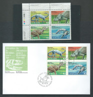 Canada # 1498a - U.L. Pl. Bl. MNH + FDC - Prehistoric Life In Canada - 3 - Blocks & Kleinbögen