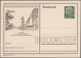 Bundesrepublik - Ganzsachen: 1954/1969, Umfangreiche Sammlung Von 1.248 Verschie - Autres & Non Classés