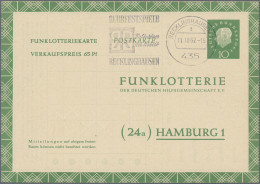 Bundesrepublik - Ganzsachen: 1959/1963, Funklotteriekarten, Saubere Partie Von 3 - Sonstige & Ohne Zuordnung