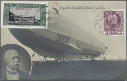 Ansichtskarten: Motive: ZEPPELIN: Amazing Group Of Ca. 177 Zeppelin Postcards Mo - Autres & Non Classés