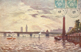 United Kingdom England Painting Thames And Needle - River Thames