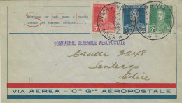 Ligne Mermoz - Période Aéropostale - 03 09 1929 : Premier Courrier Officiel Buenos-Aires - Mendoza - Santiago - Poste Aérienne