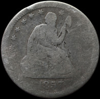 LaZooRo: United States Of America 1/4 Quarter Dollar 1857 G - Silver - 1838-1891: Seated Liberty (Libertà Seduta)