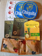 FRUITS LABELS,PINEAPPLE CARDS-FRUGALP & GOLDEN PINAPPLE - Fruits Et Légumes