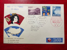 1962 Special Cover 10 Years Inauguration Of Southern Route By Japan AIR Lines From Tokyo To West Germany - Luchtpost