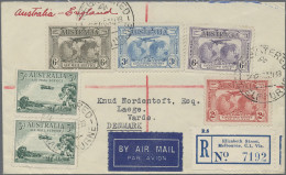 Australia: 1930's/1960's Ca.: 29 Covers, Postcards And Postal Stationery Items F - Sammlungen