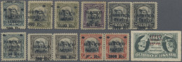 Brazil: 1927/1941, Airmails, Lot Of 20 Overprints Incl. Varieties, E.g. Shifted - Ongebruikt