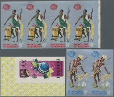 Burundi: 1964/1965, Lot Of 5376 IMPERFORATE Stamps MNH, Showing Various Topics L - Sammlungen