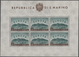 San Marino: 1937/61, Little Lot With Some Better Issues Like Mi. Block 4A, Mi. 7 - Unused Stamps