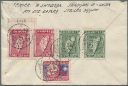 China: 1947/1948, Covers (11+ One Front) With Commemoratives Used Foreign Inc. R - Briefe U. Dokumente