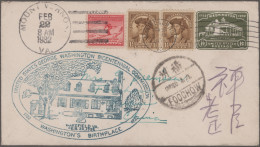 China - Incomming Mail: 1931/1932, Interesting Lot Of 18 USA Covers/cards Addres - Autres & Non Classés