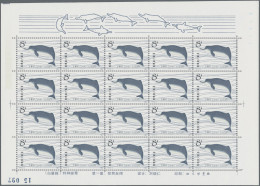 China (PRC): 1980/1983, Five Sets In Full Sheets Mint Never Hinged MNH: Dolphins - Other & Unclassified