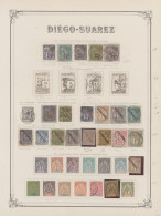 Diego Suarez: 1890/1893, Old Collection On 2 Preprinted Yvert Album Sheets, Quit - Other & Unclassified