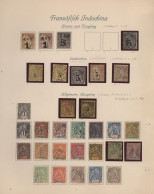 French Indochine: 1886/1960 Ca., Comprehensive Mint/used Collection With Hundred - Gebraucht