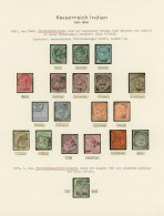 India: 1882/1990, Comprehensive Fine Used Collection In A Binder, Well Filled Th - 1882-1901 Imperium