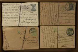 India - Postal Stationery: 1920/1950's Ca.: Box Filled Up With About 700-800 Pos - Unclassified