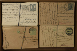 India - Postal Stationery: 1920/1950's Ca.: Box Filled Up With About 700-800 Pos - Sin Clasificación