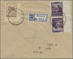 Israel: 1948, Assortment Incl. Seven Covers And Some Loose Stamps, E.g. Tête-bêc - Lettres & Documents