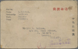Japan: 1944/1945, Lot Of POW Related Entires: Jan. 1942 "all Well" Telegram From - Autres & Non Classés