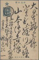 Japanese Post In Corea: 1904/1906, Bisected-circle Postmarks Of Euiju, Pyongyang - Military Service Stamps