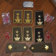 ITALY, ITALIAN ARMY STRAPS, INSIGNIA, FIBIA, FRIEZE, COLLECTION - Equipement