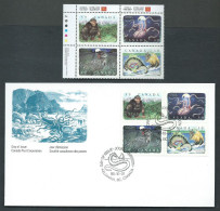 Canada # 1292a - U.L. Pl. Bl. MNH + FDC - Canadian Folflore - 1...McDonald Inscriptions - Blocs-feuillets