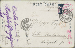 Camp Mail Tsingtau: 1916/1918, Used To Germany: Ppc From Osaka With Hs. "Pfingst - Deutsche Post In China