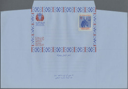 Yemen - Kingdom: 1966, Airletter Sheet 10b. Blue And Red, Watermarked, 1.000 Unu - Jemen