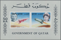 Qatar: 1966, QATAR: Lot Of 20 NOT ISSUED Souvenir Sheets "Soviet Cosmonauts And - Qatar