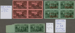 Lebanon - Postage Dues: 1927/1928, Inverted Surcharges: Maury 17 And 28 Block Of - Libanon