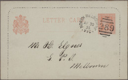 Victoria - Postal Stationery: 1889/1902, Collection Of 55 USED LETTERCARDS, Appa - Other & Unclassified