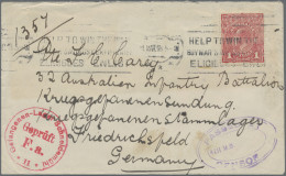Australia: 1917/1918, 1d Red KGV (ACSC 71 & 72): POW MAIL, Very Interesting Sele - Collections