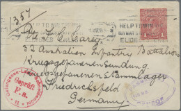 Australia: 1917/1918, 1d Red KGV (ACSC 71 & 72): POW MAIL, Very Interesting Sele - Verzamelingen