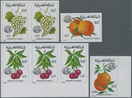 Morocco: 1973/1981, Lot Of 17.220 IMPERFORATE (instead Of Perforate) Stamps And - Marocco (1956-...)