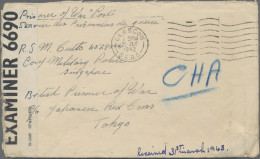 Singapore: 1942/1943, POW Mail Inbound To Singapore, Three Envelopes From Glasgo - Singapur (...-1959)