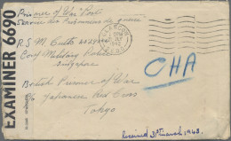 Singapore: 1942/1943, POW Mail Inbound To Singapore, Three Envelopes From Glasgo - Singapore (...-1959)