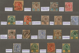 Thailand: 1899/1904 Ca.: 34 Stamps Cancelled By Various Siamese Postmarks, From - Thaïlande