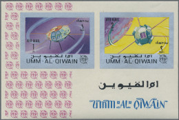 Umm Al Qaiwain: 1965/1967, Lot Of 6185 IMPERFORATE Stamps And Souvenir Sheets MN - Umm Al-Qiwain