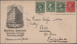 United States: 1911/1939 US HOTEL MAIL: Small Collection Of 13 Covers And Pictur - Briefe U. Dokumente